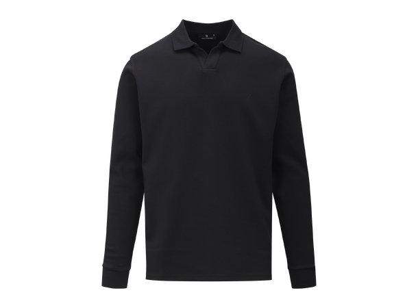 Dani LS Pique Black XXL Interlock LS polo pique 