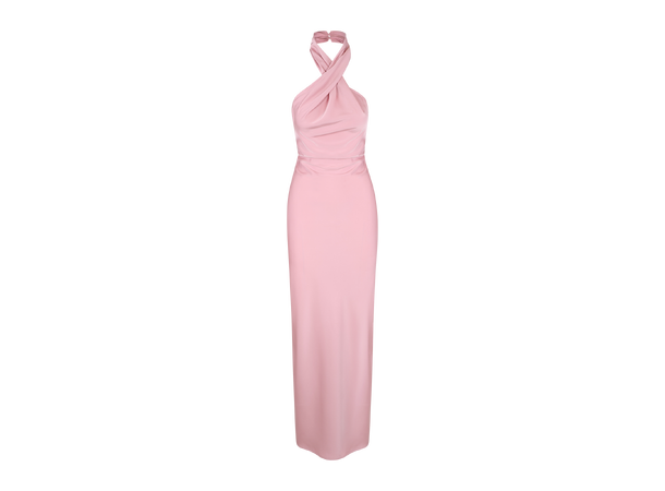 Dolores Dress Pink XL Halter-neck maxi dress 