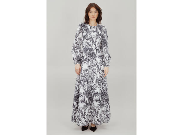 Faniana Dress Navy AOP M Classic cotton maxi dress 