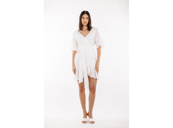 Hilke Dress White M Cotton wrap  dress 