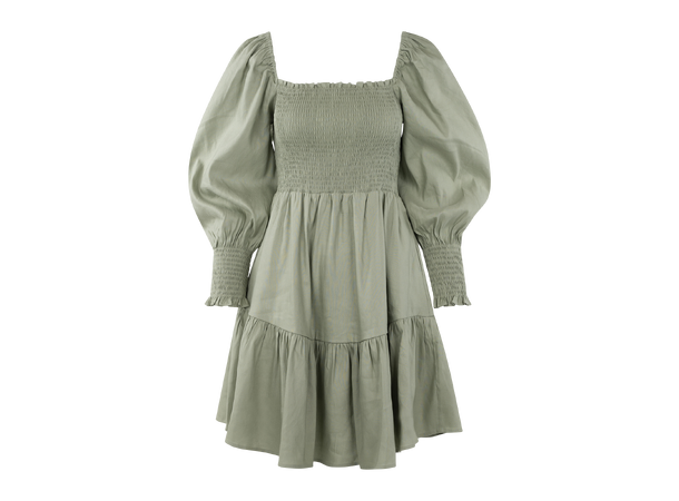 Milagros Dress Lilypad S Stretch linen dress 