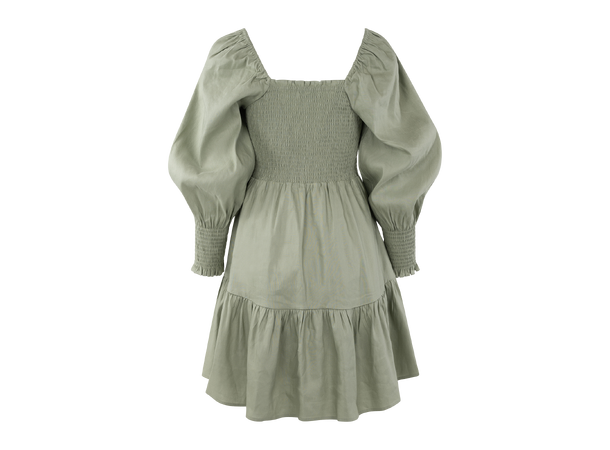 Milagros Dress Lilypad S Stretch linen dress 