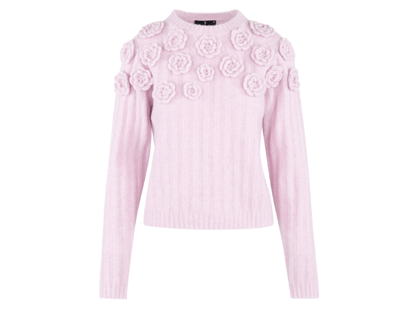 Mimmi Sweater Light Pink M Fashion flower sweater 