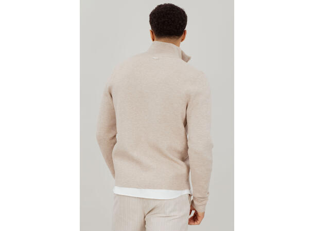 Nathan Cardigan Light Sand XL Viscose knit 2-way zip cardigan 