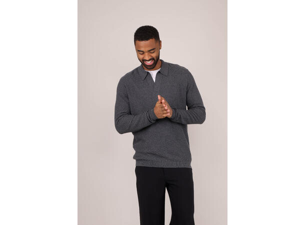 Sanches Sweater Charcoal XL Cashmere mix LS pique 