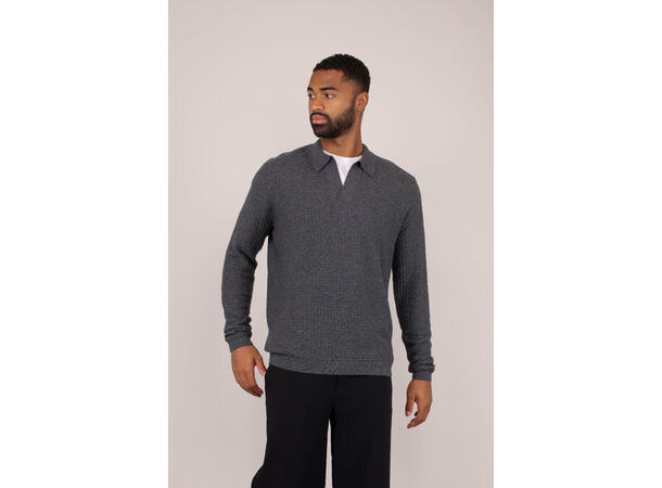 Sanches Sweater Charcoal XL Cashmere mix LS pique 