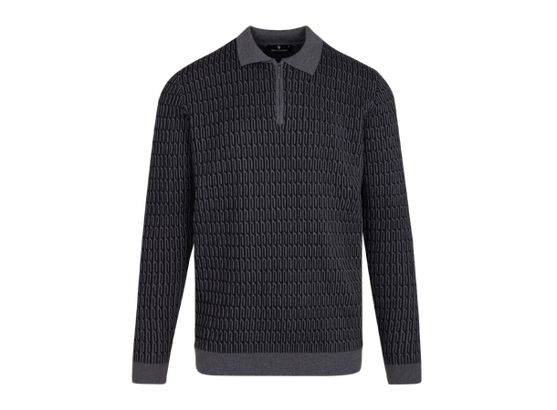 South Half-zip Charcoal XXL Cabel knit half-zip pique 