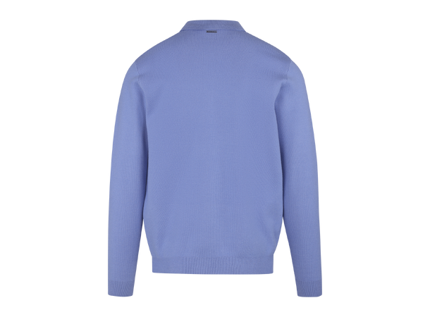Succa Half-zip Polo Blue Bonnet M Basic viscose zip polo collar 