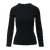 Mari LS Top Black S Merino LS rib sweater 