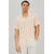 Folke SS Shirt Coral L Striped linen SS shirt 