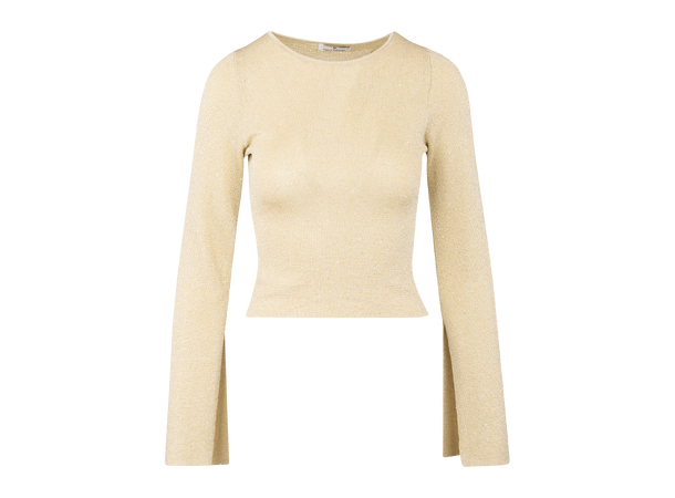 Adina Top LS Gold XL LS sequin knit top 