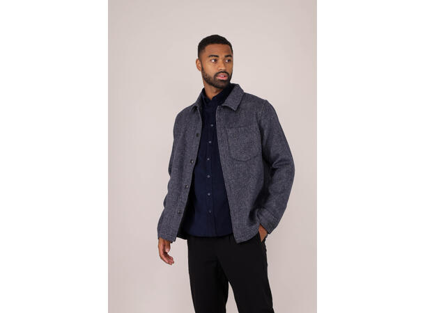 Aligo Overshirt Navy M Wool twill overshirt 