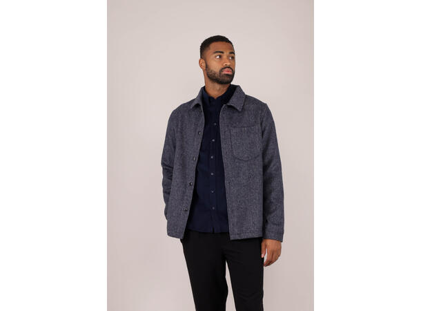Aligo Overshirt Navy M Wool twill overshirt 