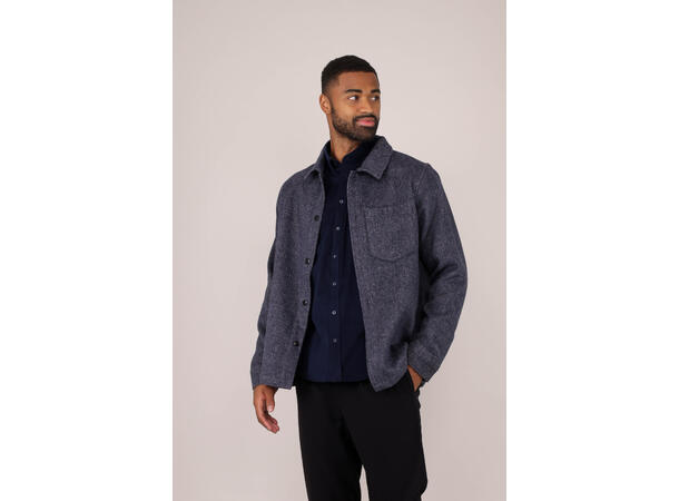 Aligo Overshirt Navy M Wool twill overshirt 