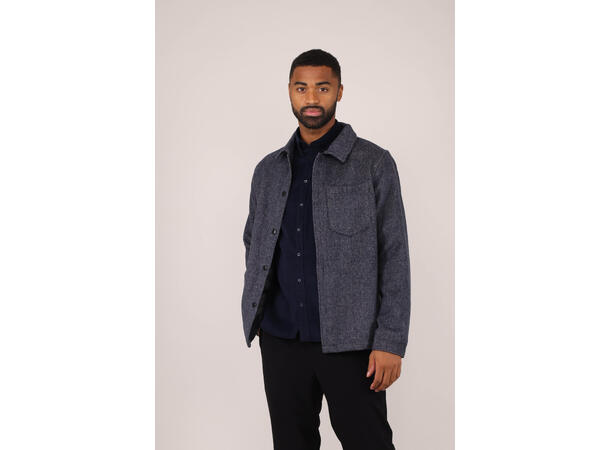 Aligo Overshirt Navy M Wool twill overshirt 