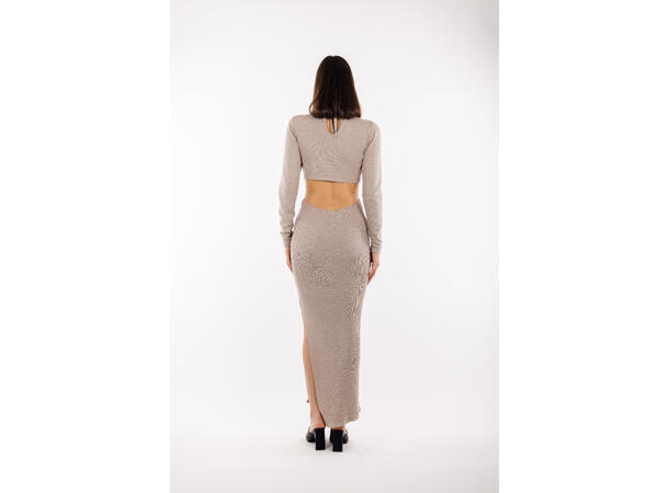 Augustina Dress Sand XL Cut-out maxi dress 