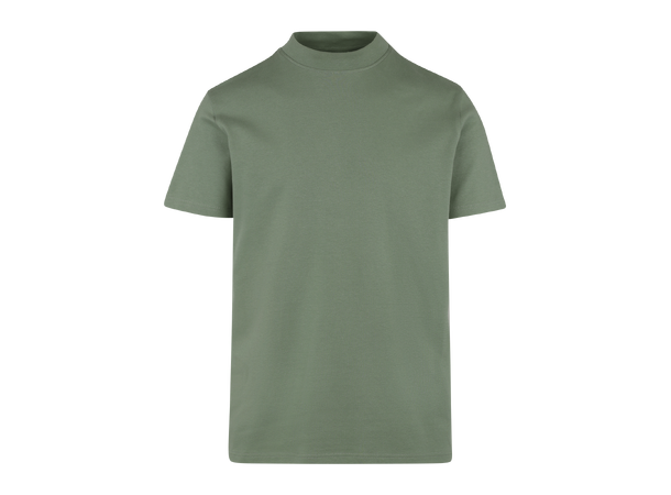 Bruno Tee Hedge green L Organic cotton mock neck 