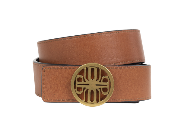 Como Belt Black_Brown S Reversible logo leather belt, 3cm 