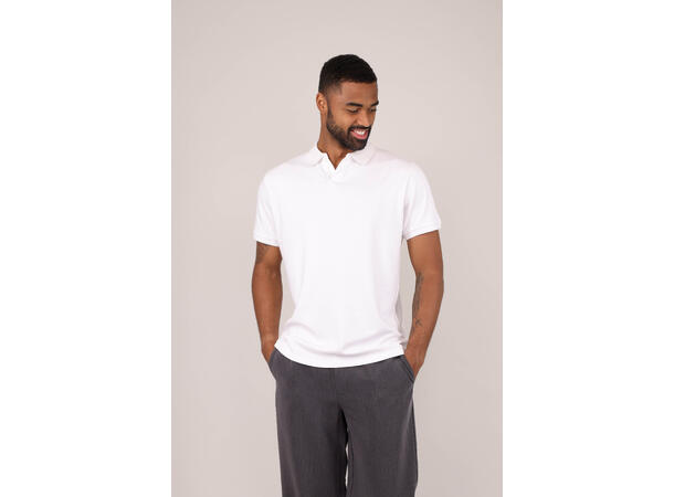 Dani SS Pique White M Interlock SS polo pique 