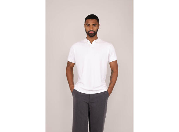 Dani SS Pique White M Interlock SS polo pique 