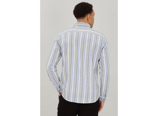 Daniel LS Shirt Blue multi M Cotton stripe LS shirt 