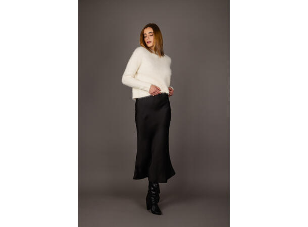 Gamma Skirt Black S Maxi satin slip skirt 