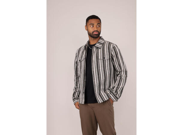 Gedda Overhirt Sand L Velvet striped overshirt 