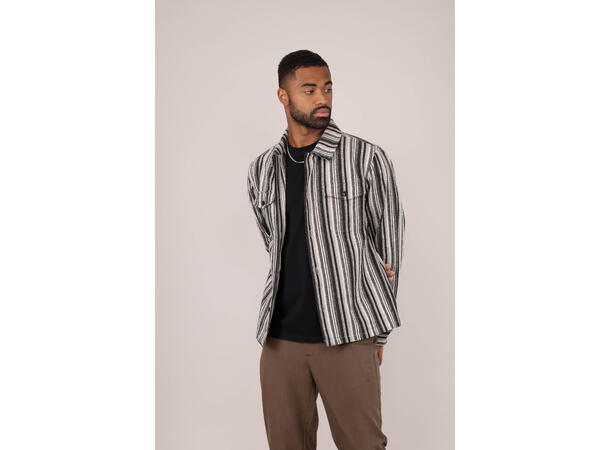 Gedda Overhirt Sand L Velvet striped overshirt 