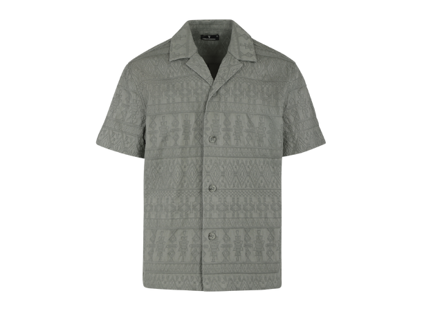 Hubert SS Shirt Olive L Cotton structure SS shirt 