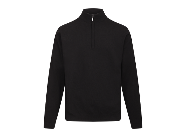 Jake Half-zip Black L Basic half-zip knit sweater 