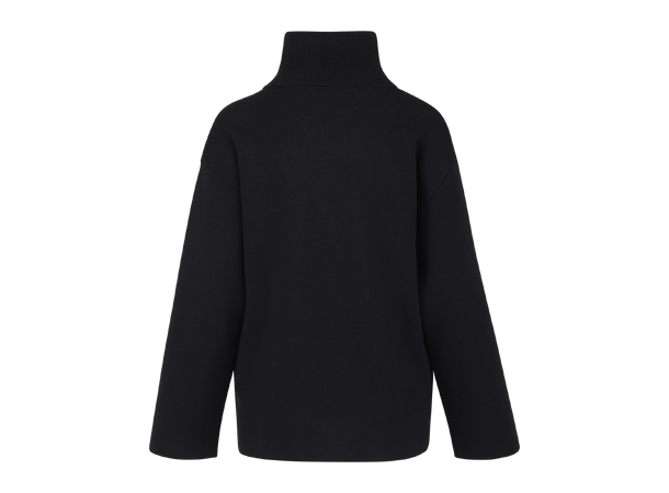 Maxima Sweater Black M Loose turtleneck sweater 