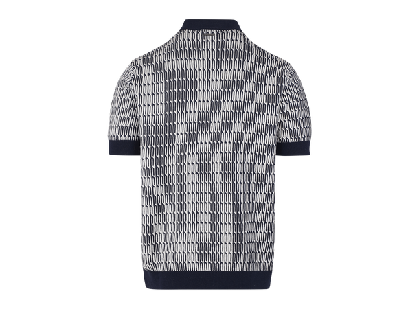 Santino Pique Dark Navy L Cable knit zip pique 