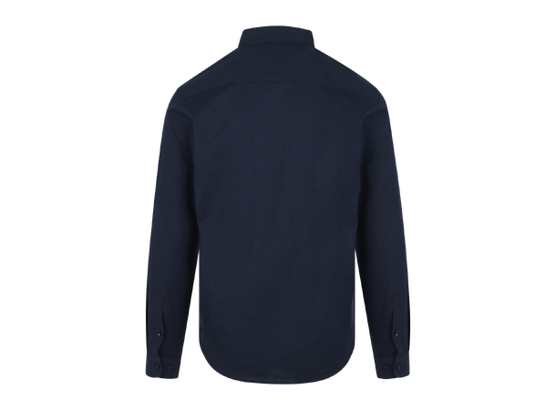 Thad Shirt Dark Navy L Linen cotton LS shirt 