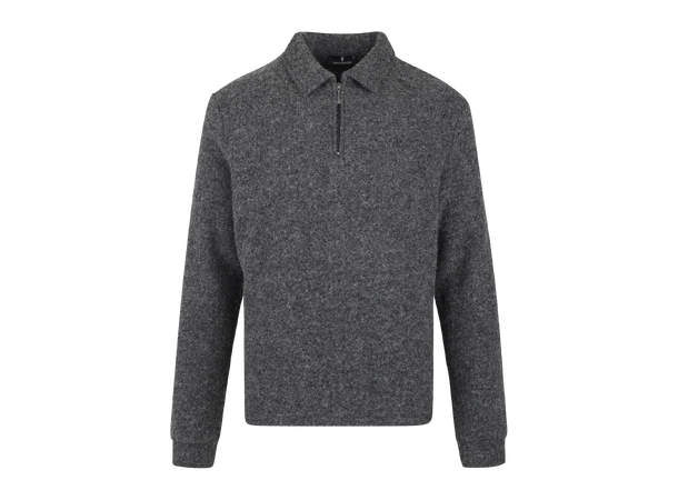 Tude Sweater Grey S Boiled wool zip sweater 