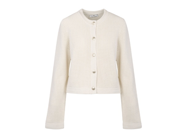 Valentine Cardigan Cream L Striped cotton jacket 