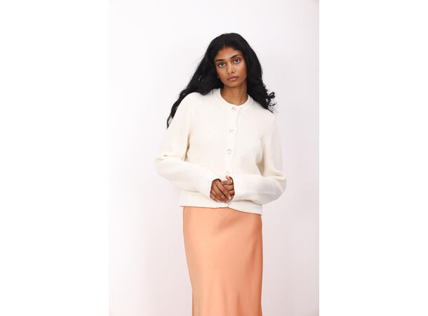 Valentine Cardigan Cream L Striped cotton jacket 