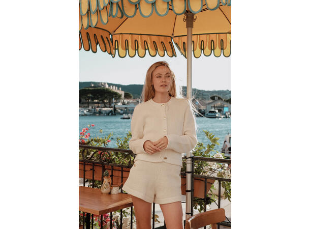 Valentine Cardigan Cream L Striped cotton jacket 