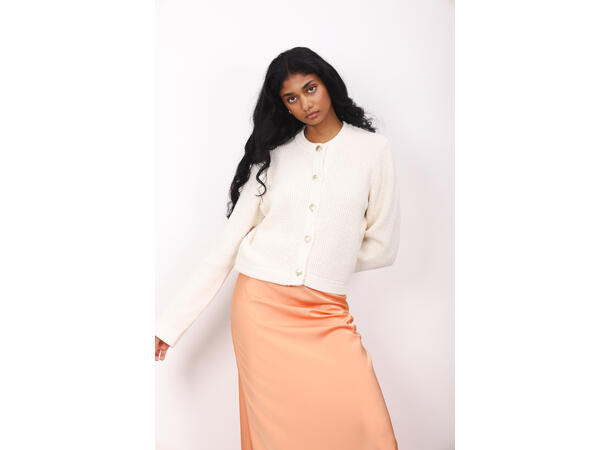 Valentine Cardigan Cream L Striped cotton jacket 
