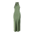 Rikki Dress Olive XL Satin twisted neck long dress 