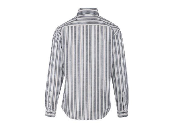 Arian Shirt Navy Multi XL Striped linen shirt 