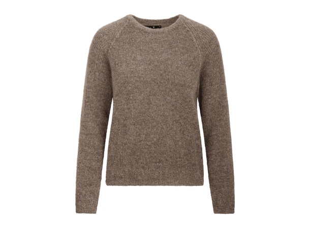 Betzy Sweater Mid Brown S Mohair r-neck 