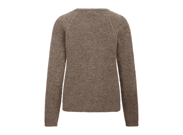 Betzy Sweater Mid Brown S Mohair r-neck 
