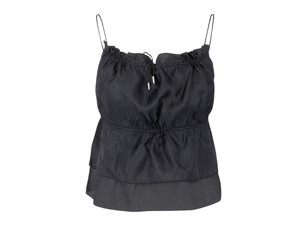 Caisa Top Black One Size Gathered top 