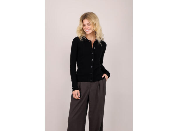 Chivas Cardigan Black S Cashmere cardigan with pearl buttons 