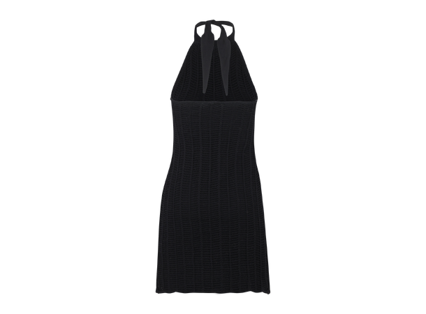 Daniella Dress Black M Halterneck crochet dress 