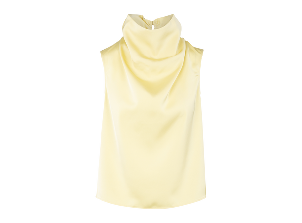 Ellinor Top Light Yellow XL Satin watefall top 