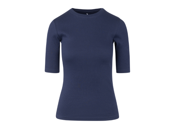 Gaia Top Navy S Rib SS Tee 