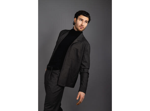 Jona Overshirt Grey M Flannell stretch overshirt 