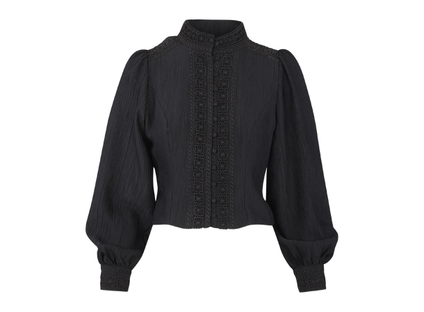 Josefine LS Blouse Black M Lace blouse 