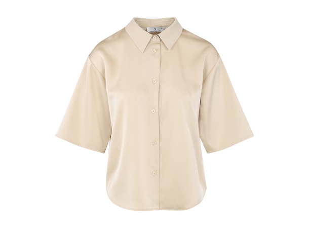 Kaya SS Shirt Bleached Sand XL SS boxy satin shirt 